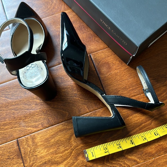 Vince Camuto • Black Slingback with Block Heels - Picture 6 of 8